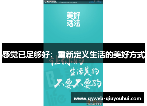 感觉已足够好:重新定义生活的美好方式 感觉已足够好:重新定义生活的美好方式